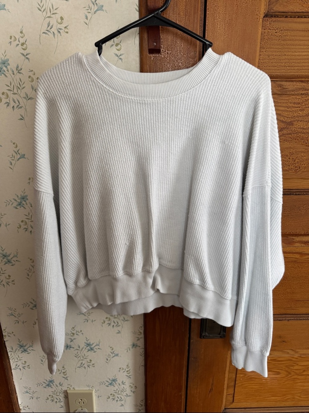 Aerie Ribbed Crop Crewneck